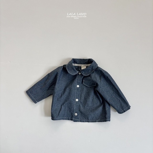 【即納】blue washed shirt/lalaland