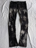 "JHONNY WOLF" Tie-dye Zip Flared Denim