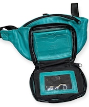 2000s VANSON レザーウエストポーチ ターコイズブルー