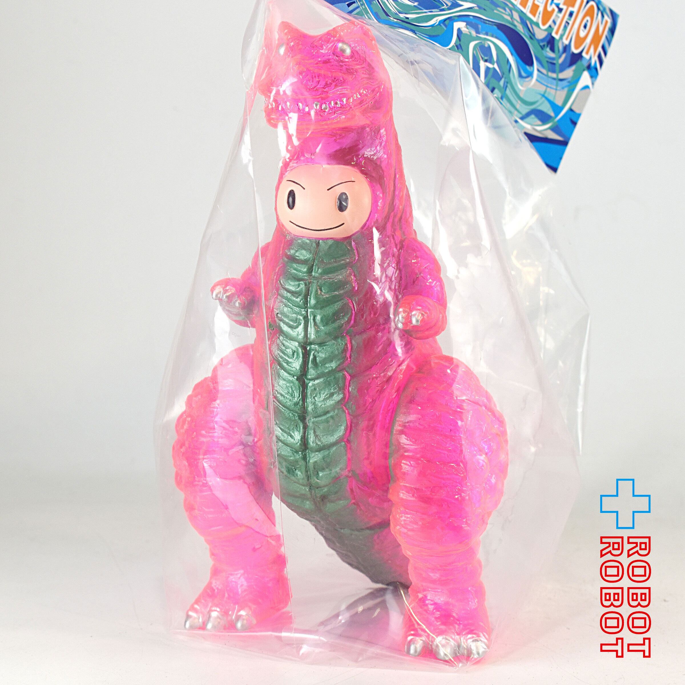 ティラノボーイ　ソフビ　サンガッツ　ゴジラ　ワンフェス　恐竜　古生物 サンガッツ 怪獣英雄 ティラノボーイ (恐竜少年) クリアーピンク
