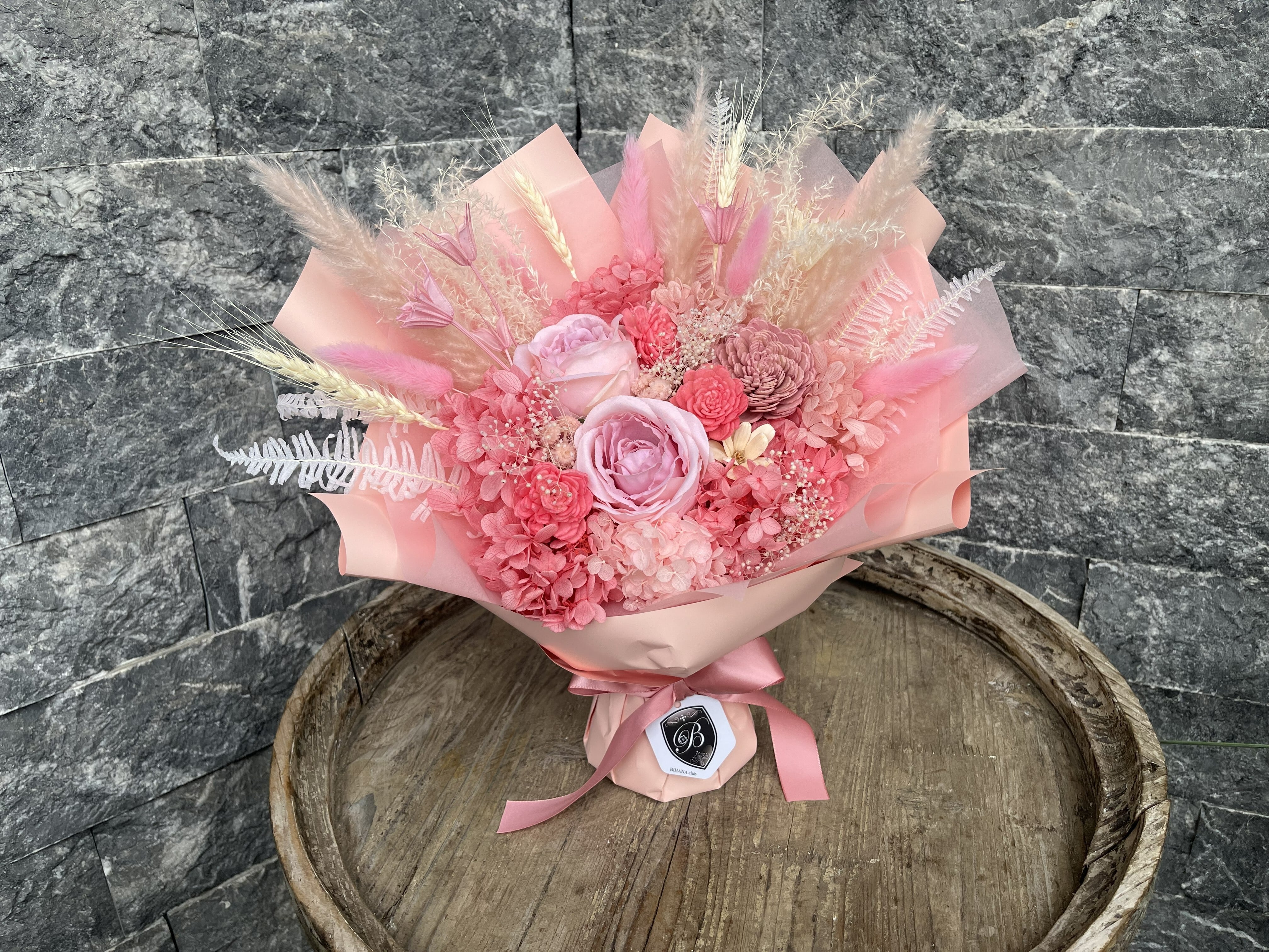 プリザーブドフラワー 花束 ギフト｜スタンディングブーケ（花瓶不要
