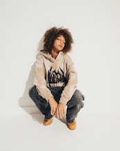 PIGMENT LOGO HOODIE - BEIGE