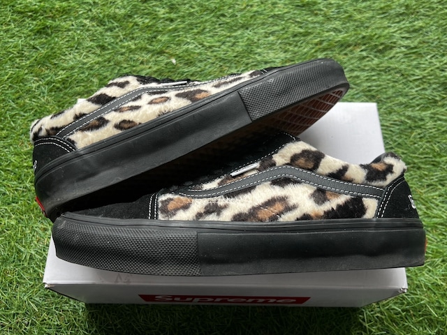 Supreme × VANS LEOPARD OLD SKOOL BLACK 26.5cm 56867