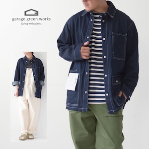 garage green works [ガレージグリーンワークス] DENIM GARDENER COVERALL [GRG231212] デニム ガーデナー カバーオール・キャンプ・デニムジャケット・ガーデニング・園芸・ワークウェア・ミリタリーウェア・機能的ウェア・MEN'S [2023SS]