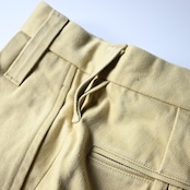 INTÉRIM / HEAVY PIMA TWILL 1-TUCK FRENCH ARMY WIDE TAPERED TROUSER