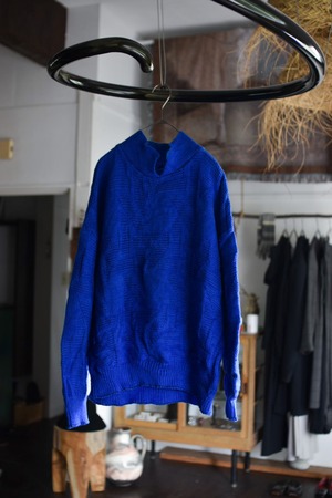 blue Johnny collar knit