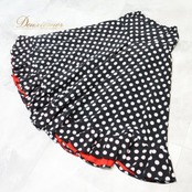 フラメンコ 衣装 ファルダ スカート ブラック系 ホワイト系 レッド系 プリマブティック prima boutique 黒 白 赤 水玉 ドット パーティ 発表会 ダンス レッスン 練習着 フラメンコ用スカート ドット柄 ファッション かわいい ダンス衣装 ステージ衣装 発表会衣装 レッスン着