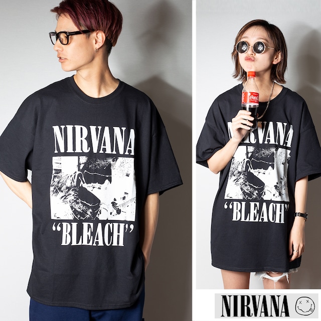 NIRVANA  ニルヴァーナ 「BLEACH」 Tシャツ【GILDAN】---　KURT COBAIN　カートコバーン　バンドTシャツ　ロックTシャツ　--- sstgl-nirvana-bleach