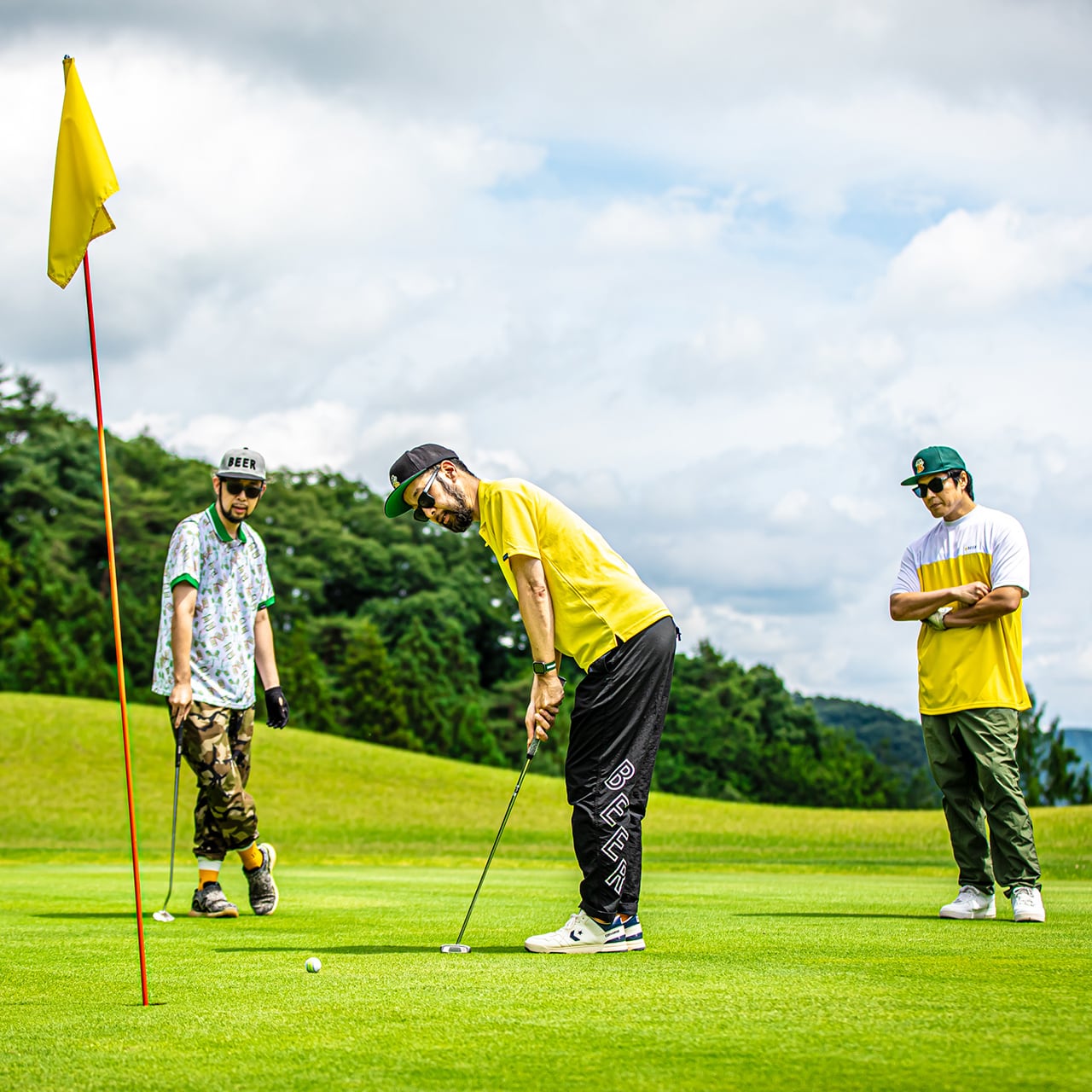 BEER ゴルフポロシャツ イエロー | BEER