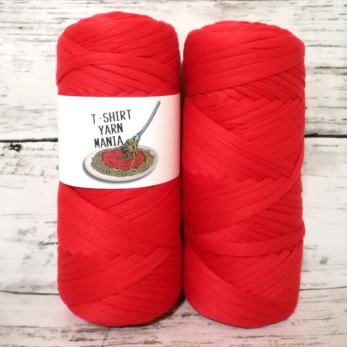 レッド 赤色 1玉 50m Tシャツヤーン | T-SHIRT YARN MANIA ~Tシャツ 