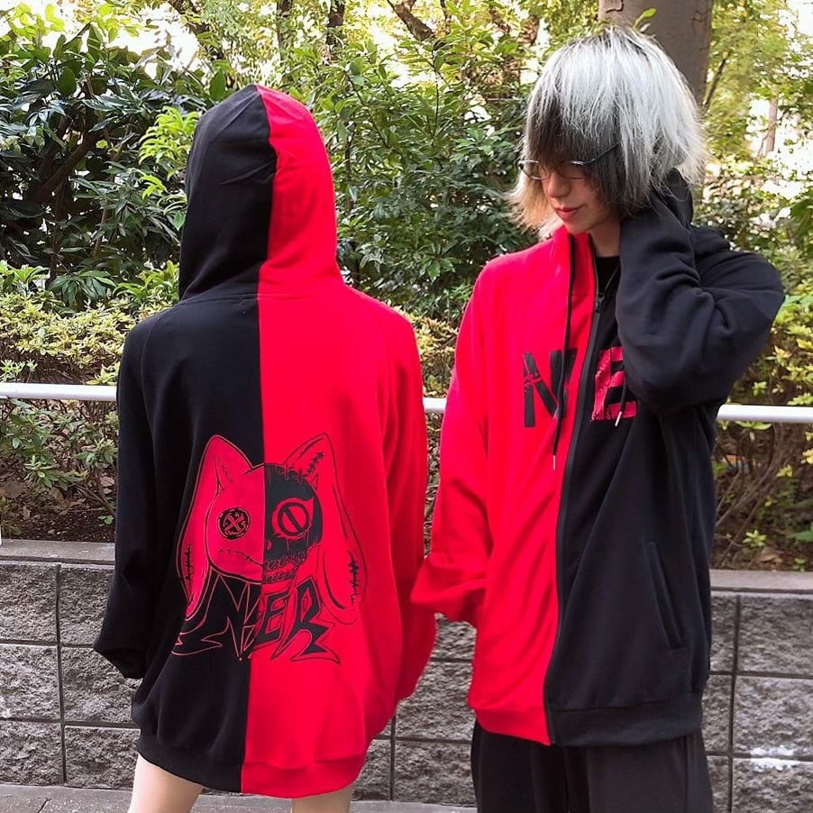 NieR two-tone ZIP PARKA ツートンパーカー 男女兼用