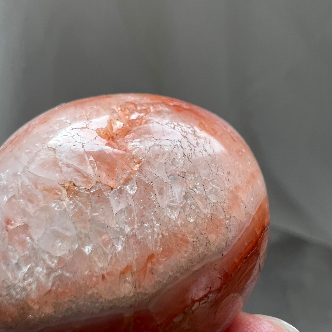 カーネリアンオルカアゲート*エッグ0615*天然石*天然石インテリア*置き物