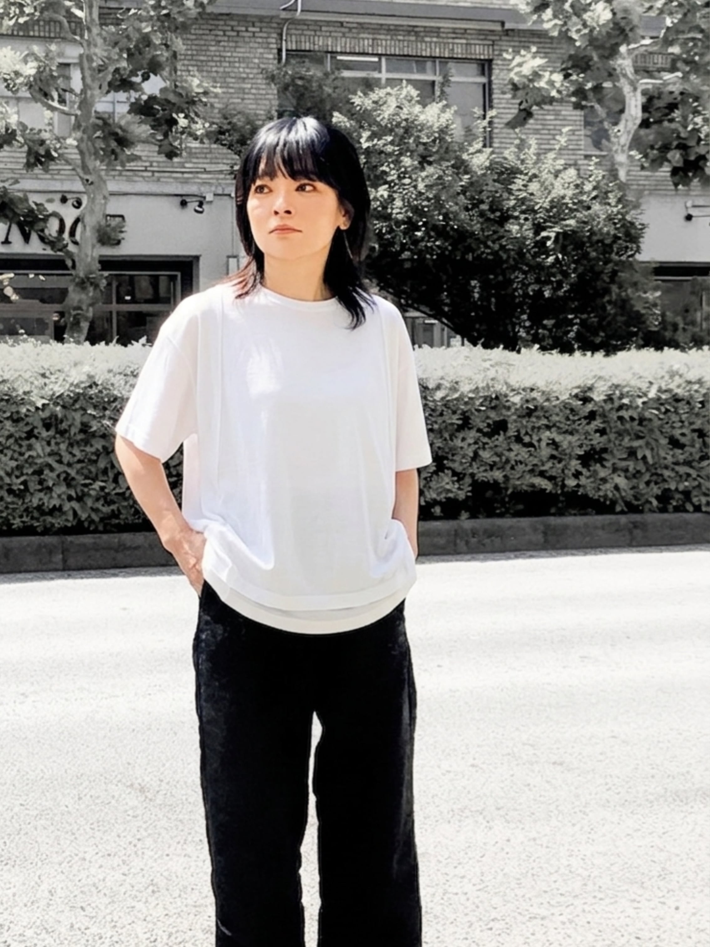 レイヤードTシャツ ホワイト