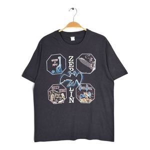 80s レッドツェッペリン USA製 ヴィンテージ Tシャツ アルバムジャケット ブラック ロックTシャツ シングルステッチ LED ZEPPELIN サイズM相当 古着 AB0037