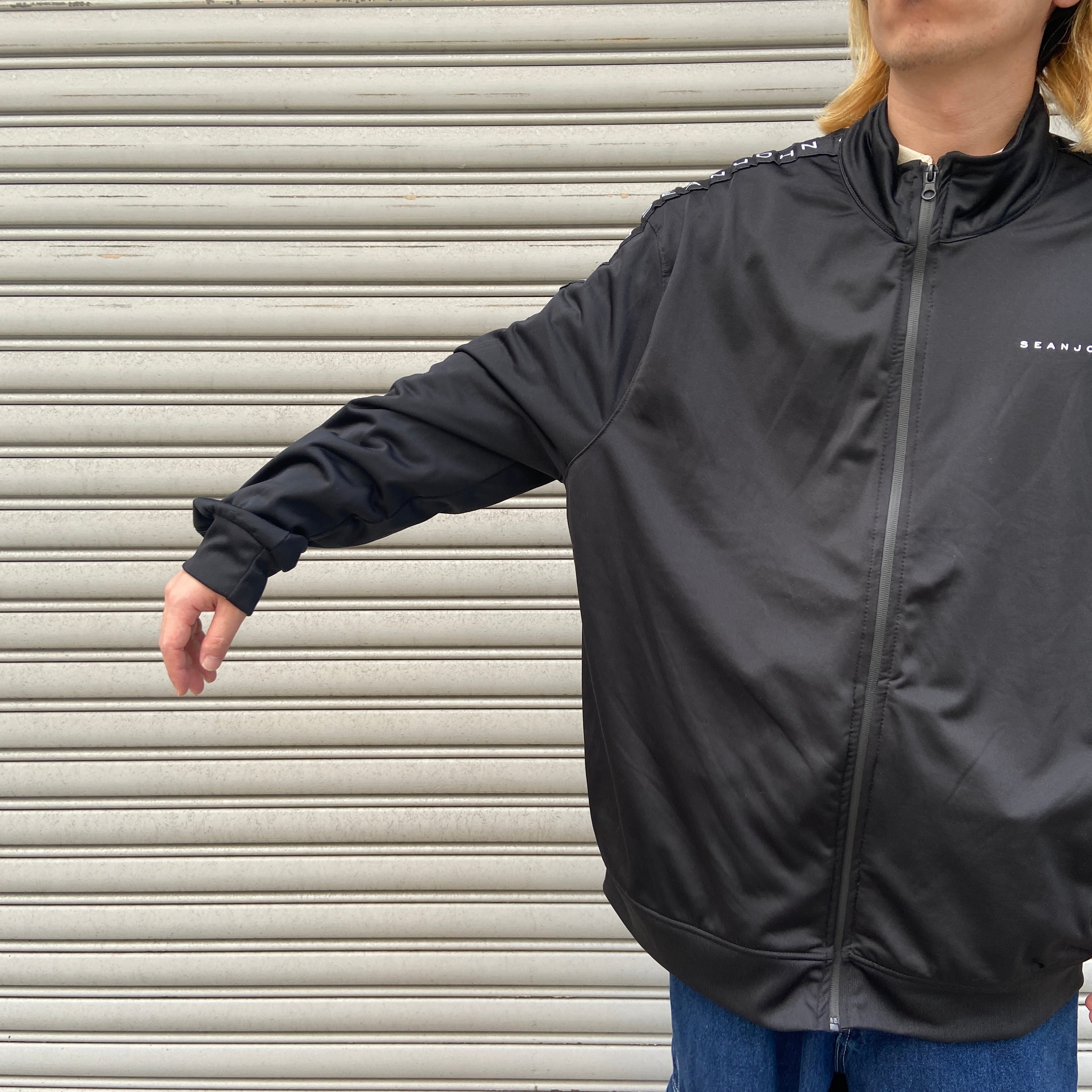 タグ付き未使用　SEAN JOHN  トラックジャケット　リブライン　黒　2XL