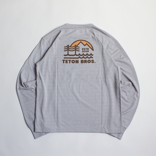 Teton Bros（ティートンブロス）TB Monoline L/S Tee  -Gray　メンズ 長袖Tシャツ