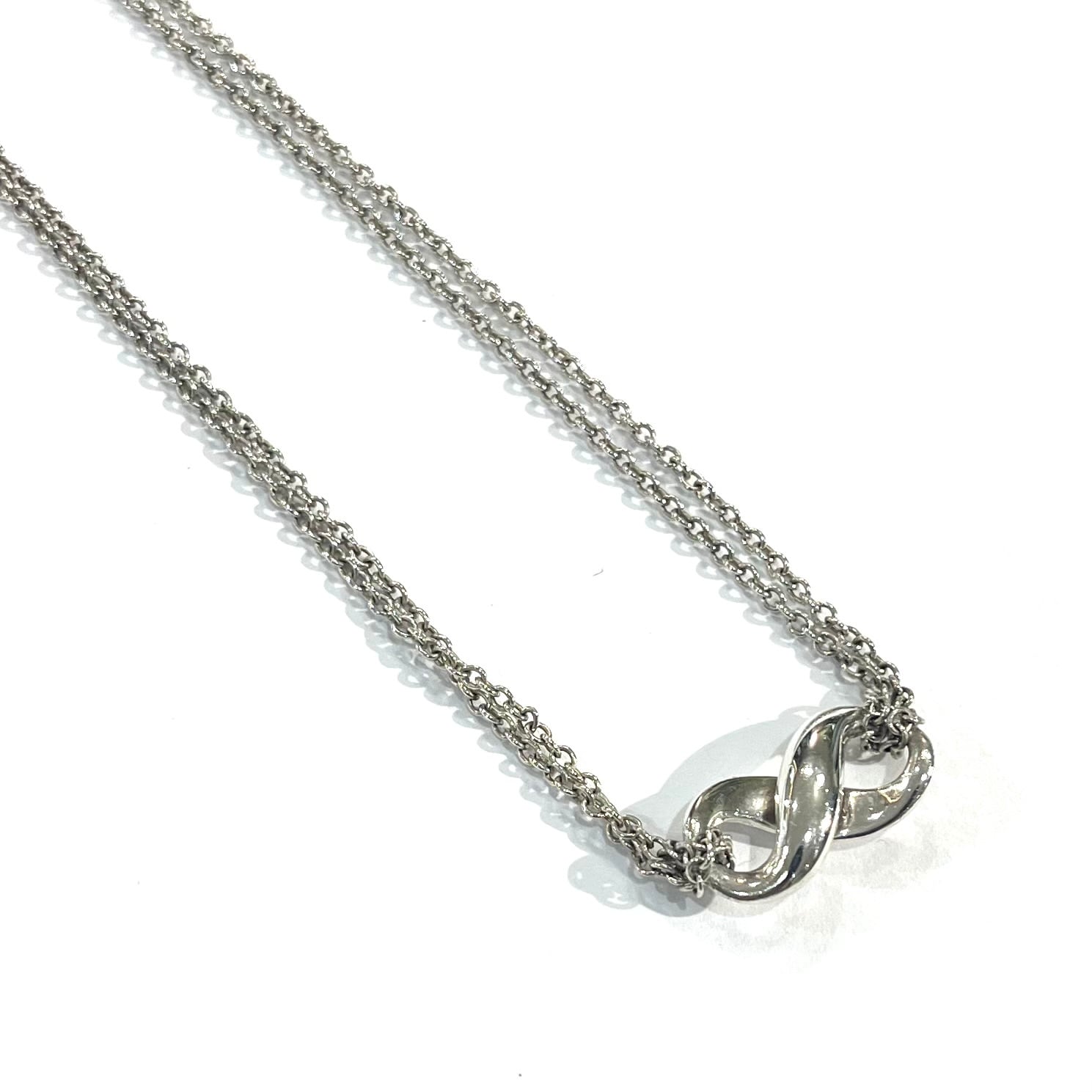 限定価格【TIFFANY&Co.】2669 ダブルチェーン 立体インフィニティ