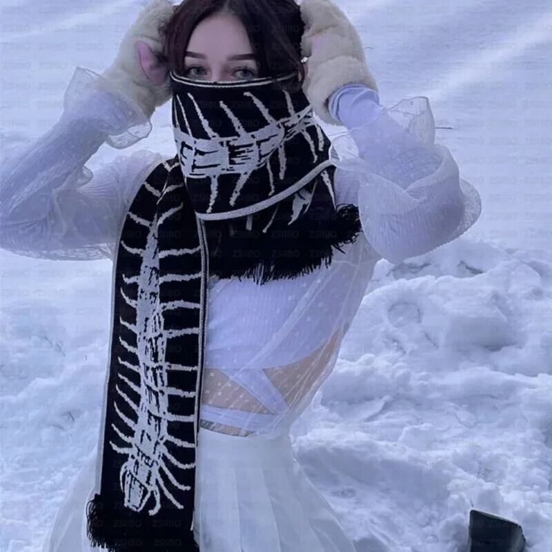 【新作】【送料無料】 TARUXY 冬ネッカチーフ女性 Y2k プリントファッションゴスタッセルロングショールファム秋の新暖かいショール女性ブランケットラップ女性 0118401025428