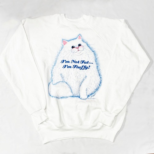 Vintage Funny Cat Sweat Shirt Made In USA