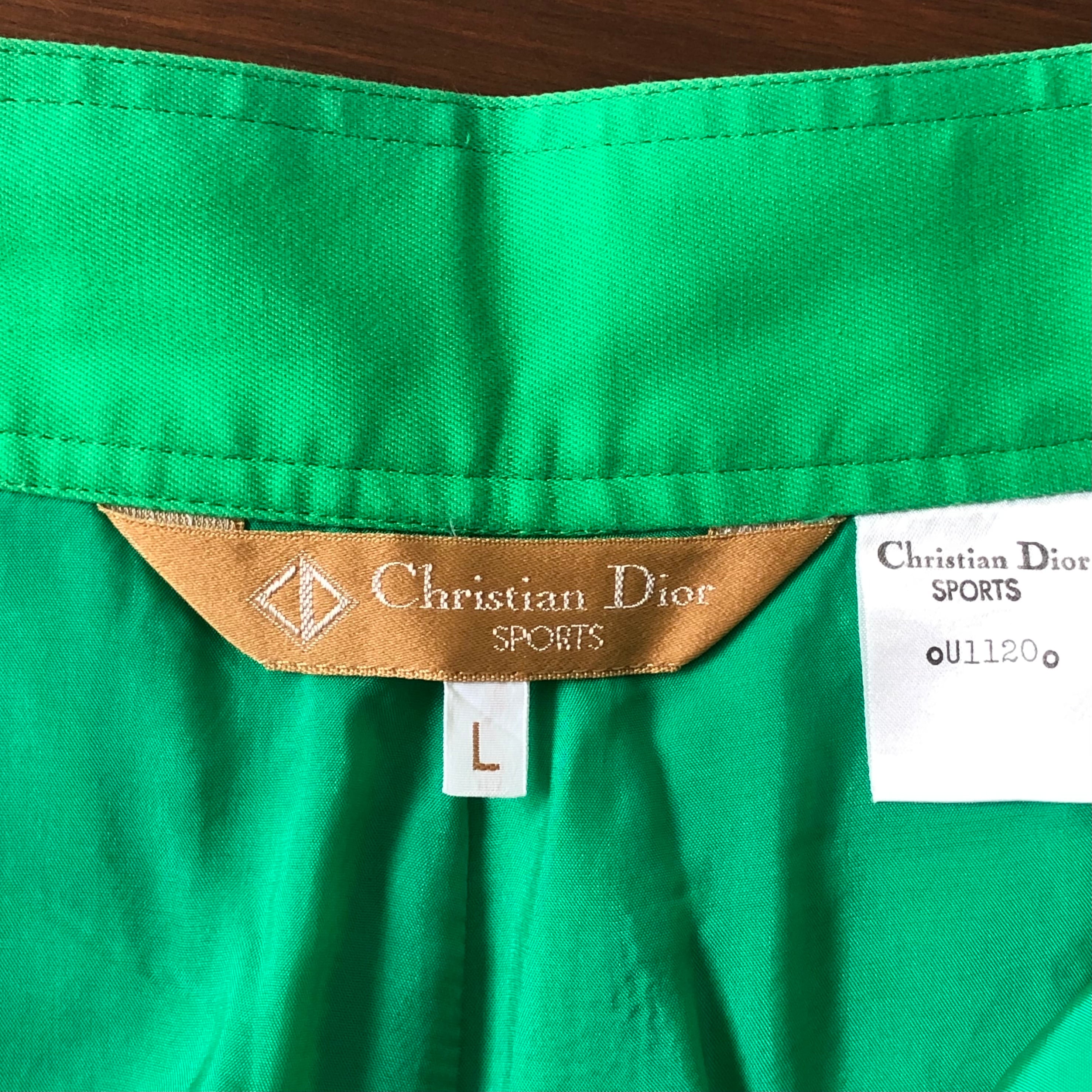 Christian Diorグリーンのキュロットスカート