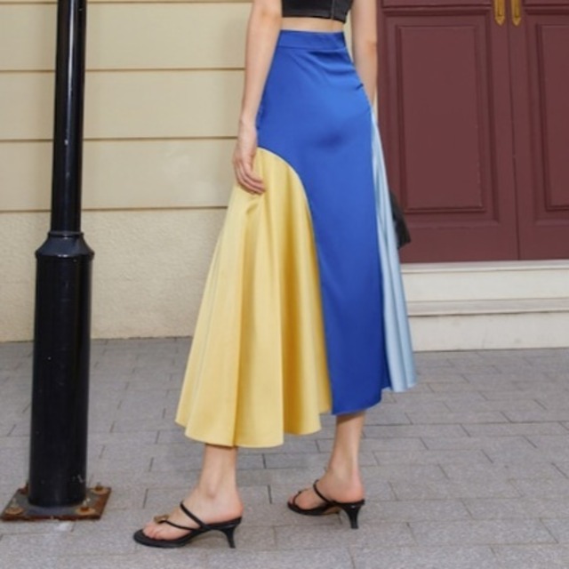 3色のAsymmetrical スカート(kai0570)