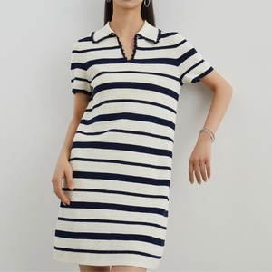 V-neck striped dress S910
