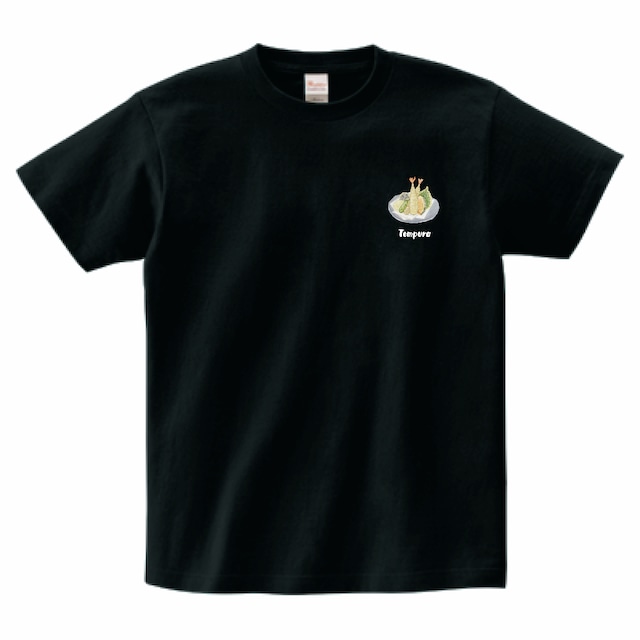 Tempura チョークアートTシャツ (ブラック)