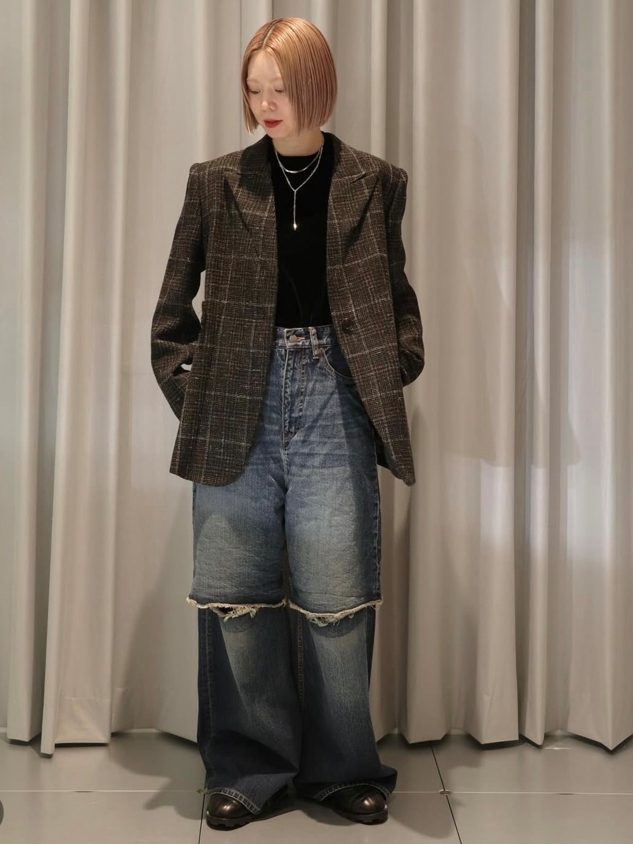【25AW】PHOTOCOPIEU フォトコピュー / WIDE-LEG SLIT JEANS / デニムパンツ - 3