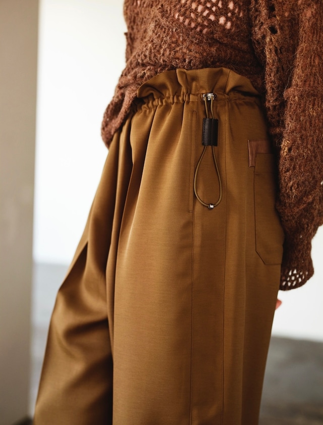 shirring wide pants