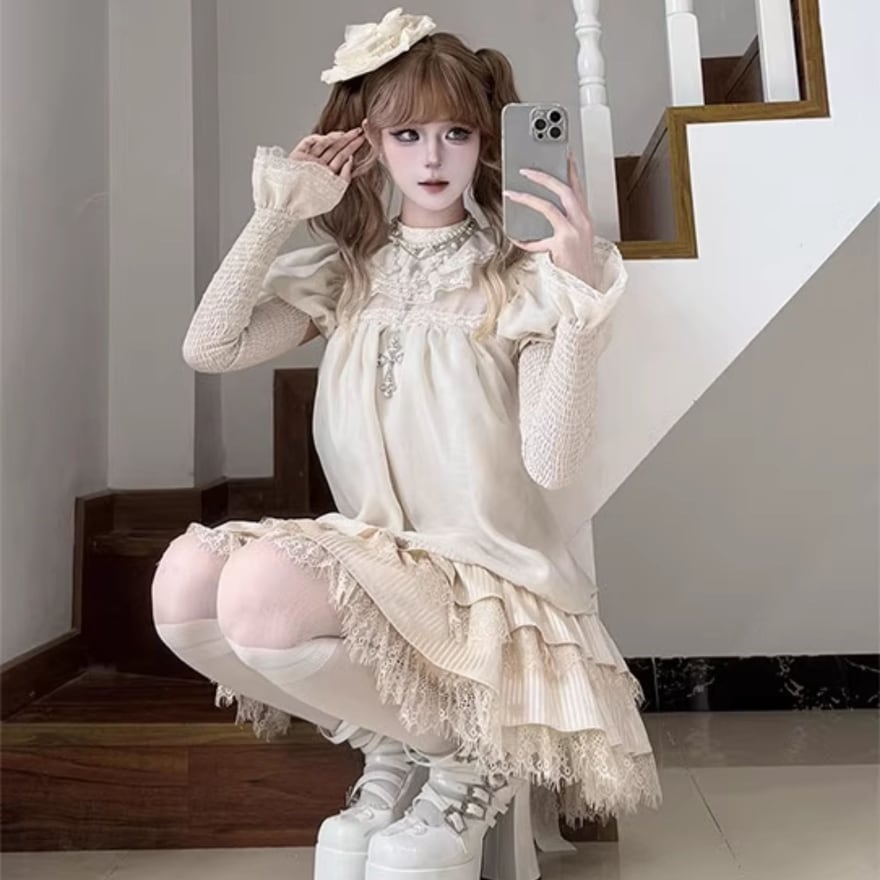 新作 予約商品】 3層パニエ ふんわり サテン レース ペチコート