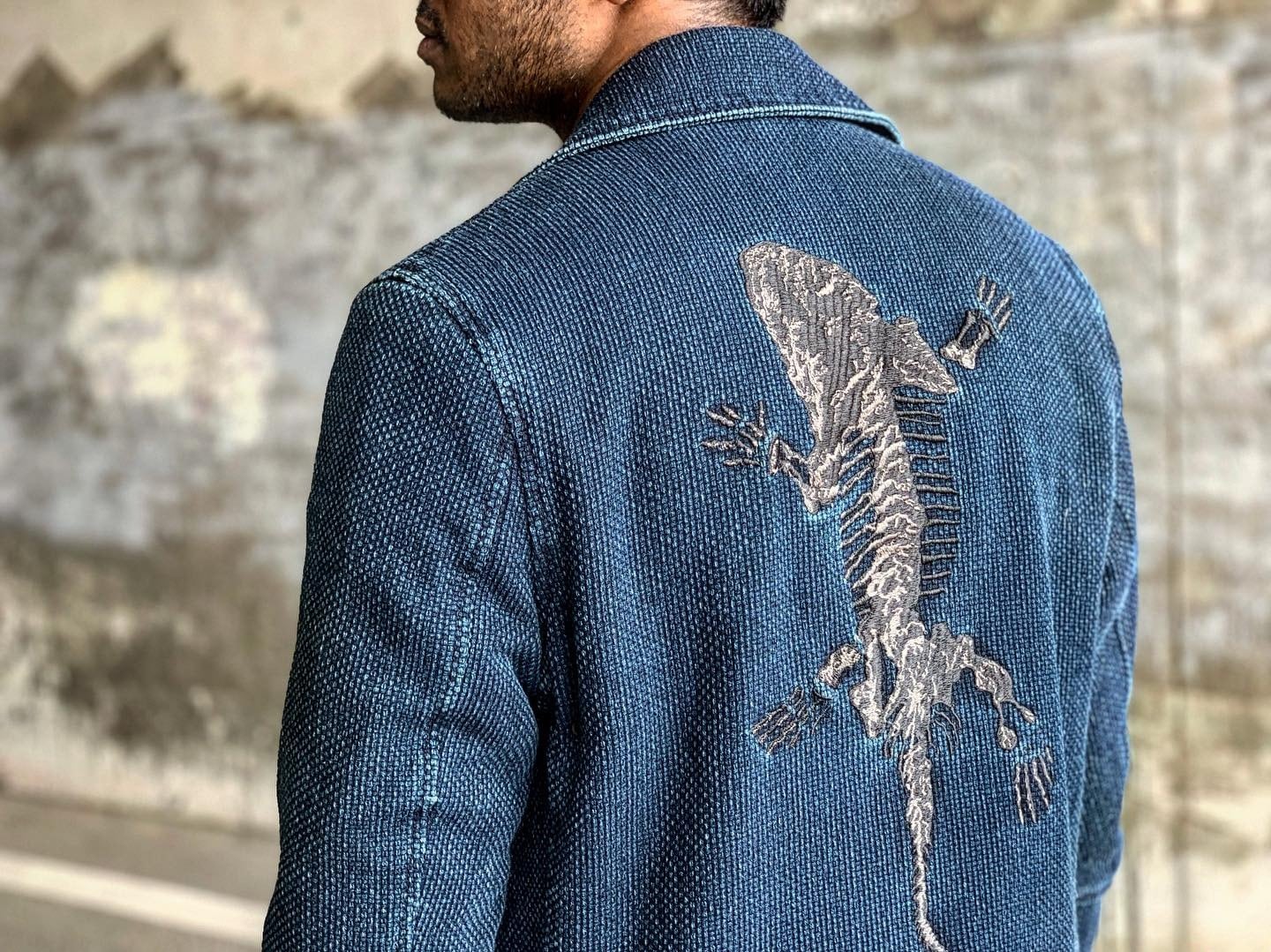 20AW インディゴ刺し子ライダースジャケット / Indigo sashiko riders