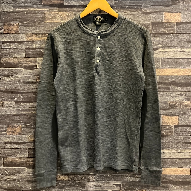 RRL THERMAL HENLEY CUT SEW