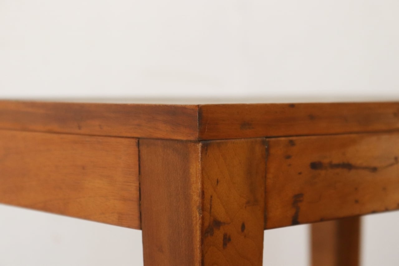 レトロ 花台 飾り台 展示台 テーブル 机 ラワン材 メラミン天板