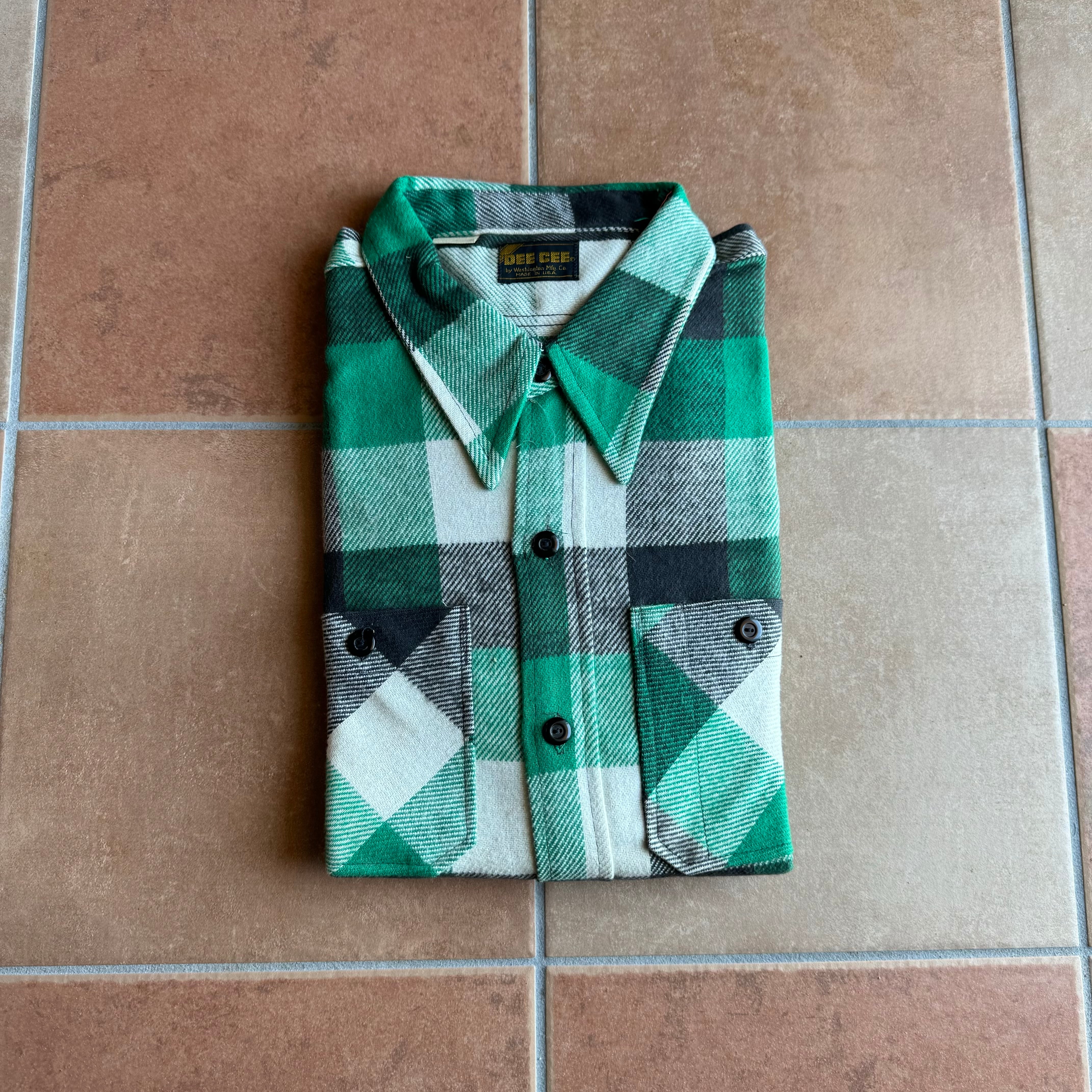 Circa 70's Deadstock ”Dee Cee" Heavy Flannel Shirt/XXL