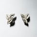 Vintage Trifari Silver Tone Metal Botanical Earrings