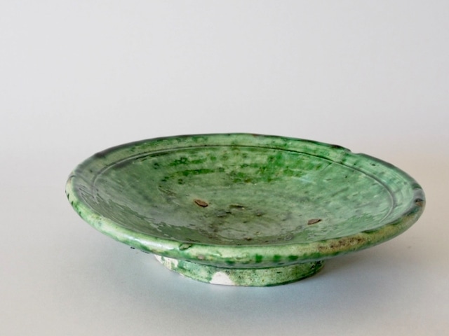 MOROCCO - TAMEGROUTE POTTERY PLATE (M) - Green