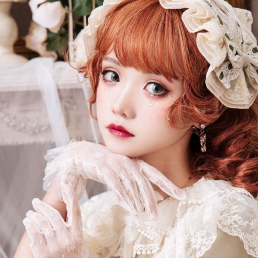 サブカル 服 地雷系 通販 グローブ ホワイト レース リボン ロリィタ イベント衣装 撮影会