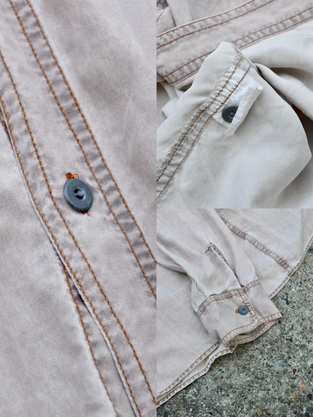 1990s Old Rayon Flap Work Shirt No Brand 古着 レーヨンワークシャツ セミロング