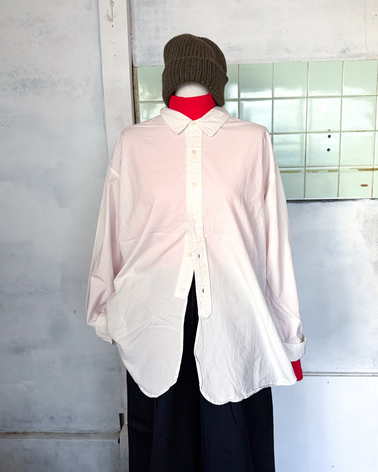 【ARMEN WOMEN】UTILITY REGULAR COLLAR SHIRT