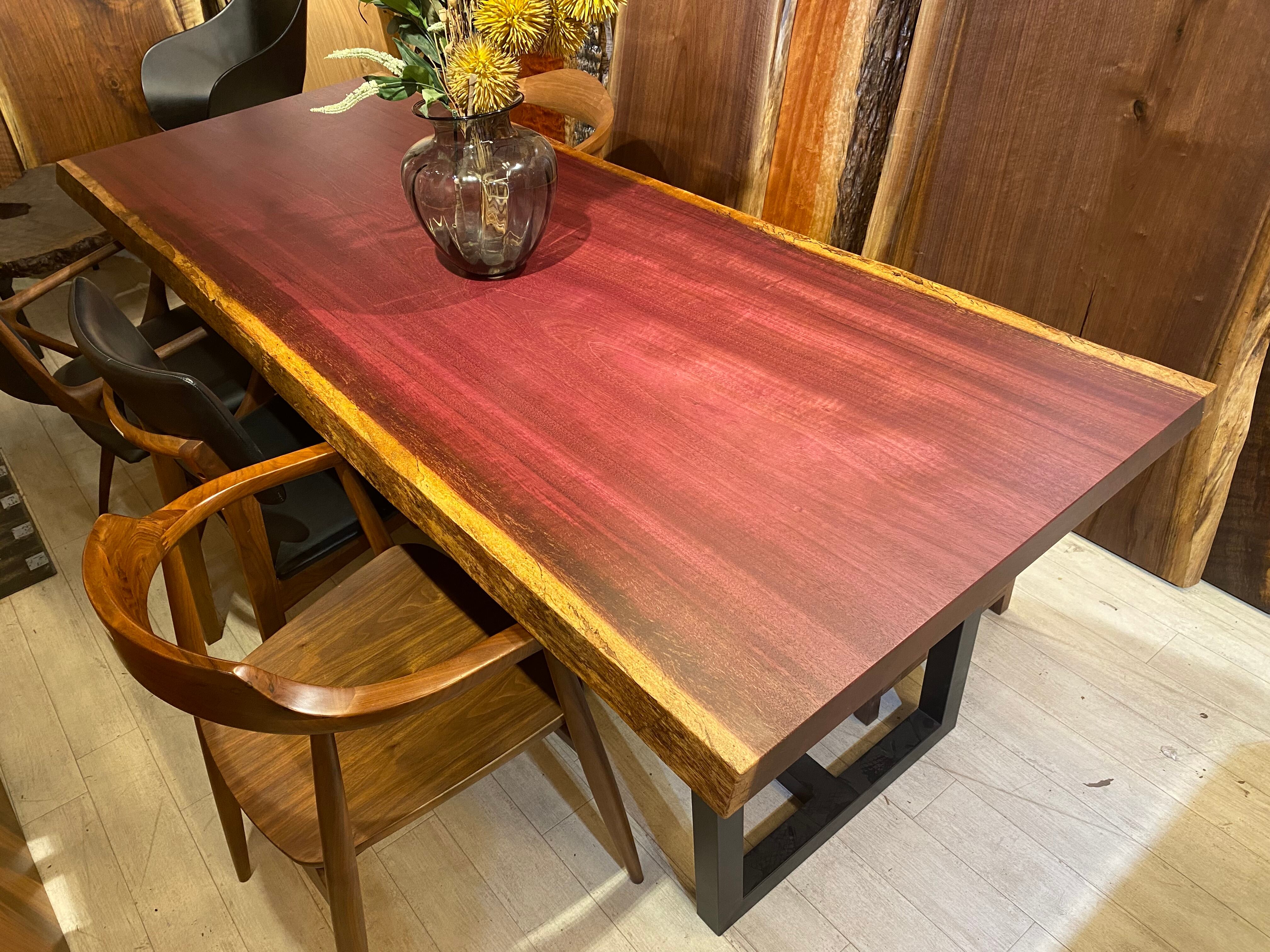 超激安) パープルハート 一枚板 コーヒーテーブル