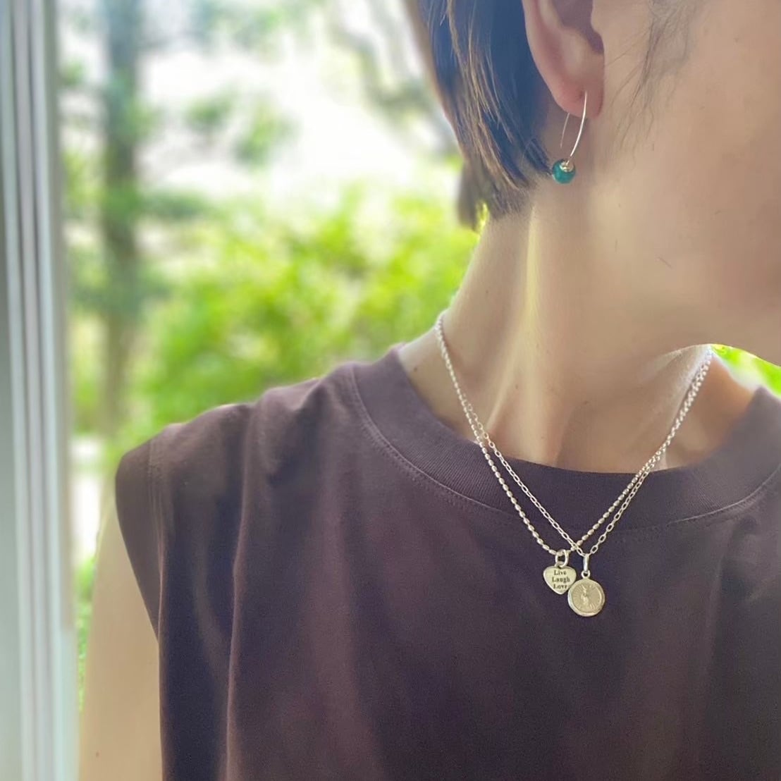 ターコイズクロス ✟ ピアス 打ち返せる イヤリング サーフボード