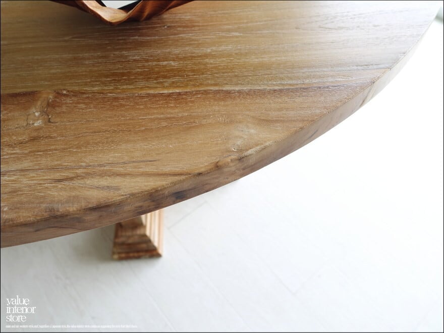 オールドチーク無垢材 丸テーブルkalz 円形テーブル ダイニング