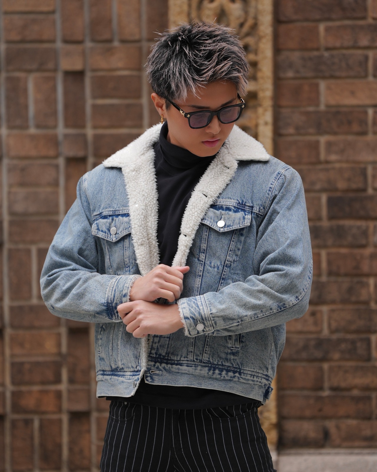 BELINDA DENIM BOA JACKET【BEL-M-029】