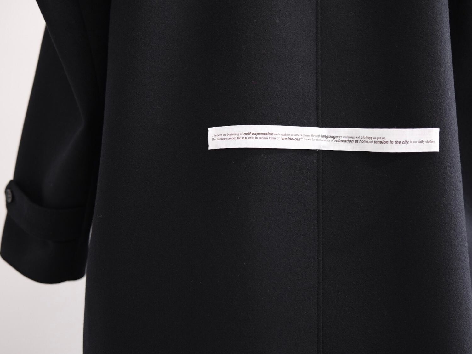 semoh“Wool/Cahemere Melton Action Coat Black” | Lapel online store