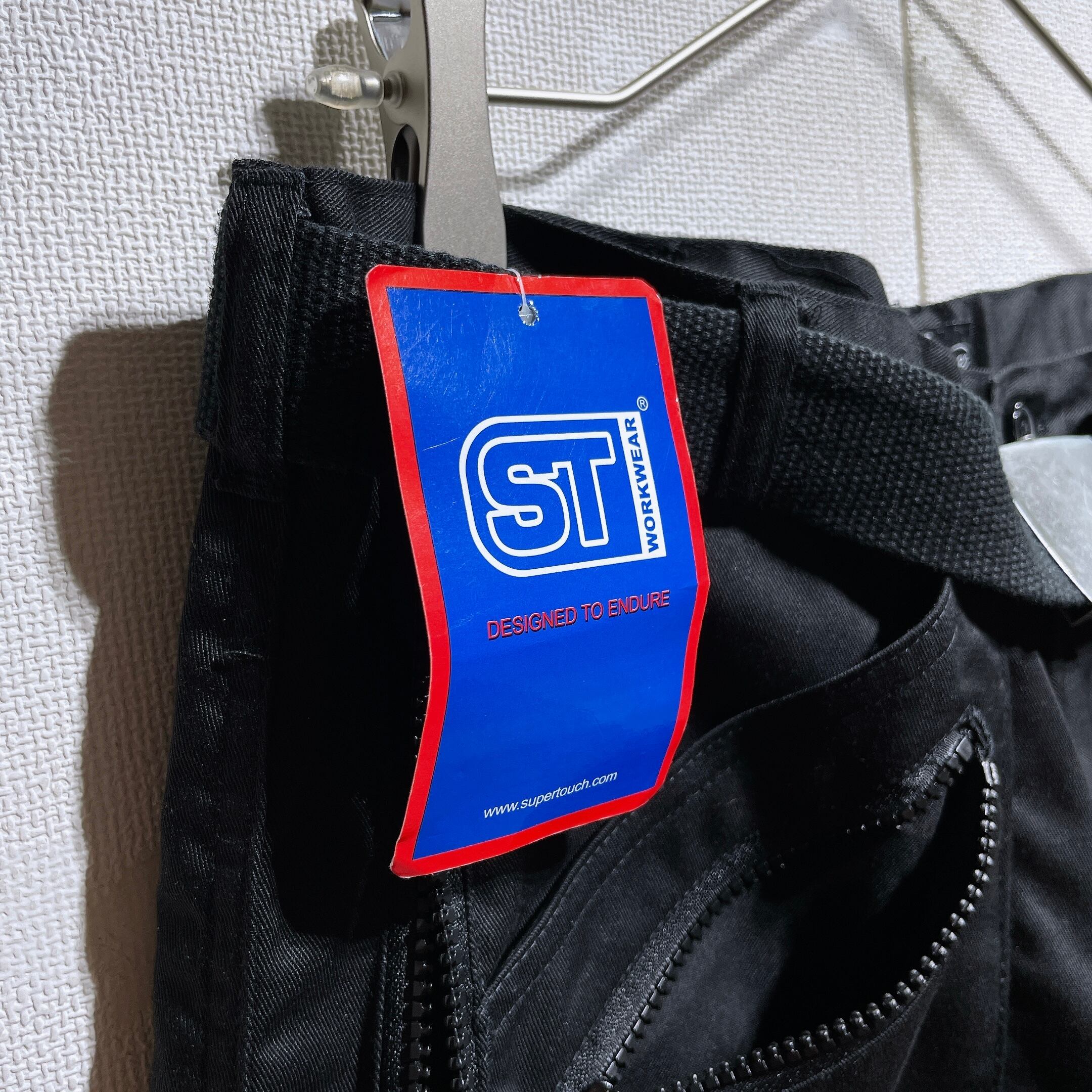 Black mode × technical multi Pockets Design Work pants (Dead stock)