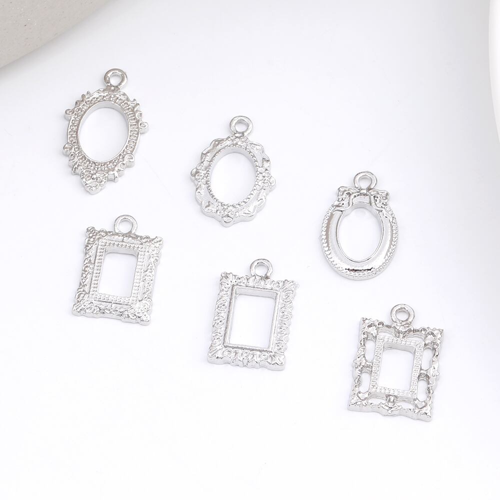 Star Jewelry Pt950 ダイヤモンドリング 0.15ct M10890 レジンフレームチャーム 長方形型 11×15.5mm（8ヶ） | PAY ID
