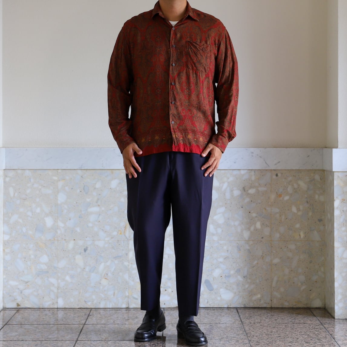 極美品】90s Ralph Lauren special rayon shirt big size L/S 
