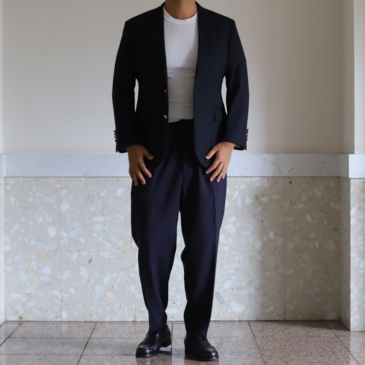 極美品】BROOKS BROTHERS Loro Piana Made in USA wool Navy blazer