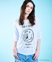 バンドロゴソフトプリントルーズTシャツ (WHITE) CQ-46093