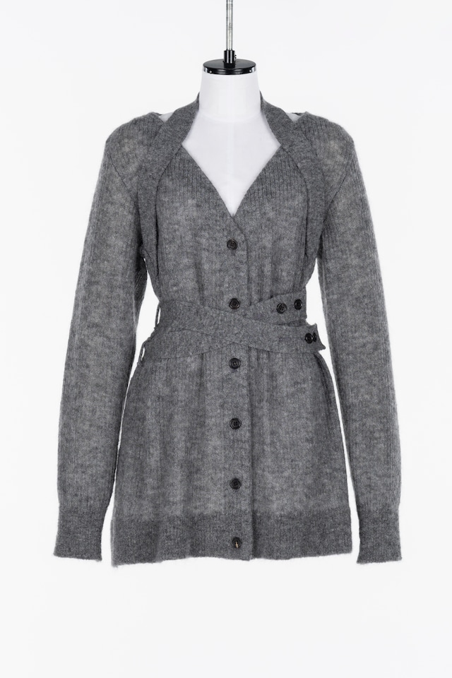 【25AW】FETICO フェティコ / Mohair knit belted cardigan